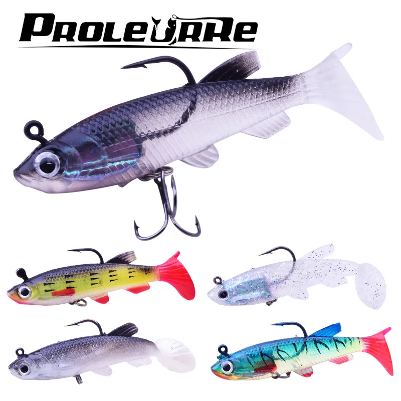 

Proleurre 1pcs Lead fish Long Tail Fishing Lure 9cm 14g bass Soft bait Carp Crankbait with Treble Tackle Hook Fishing Accessorie