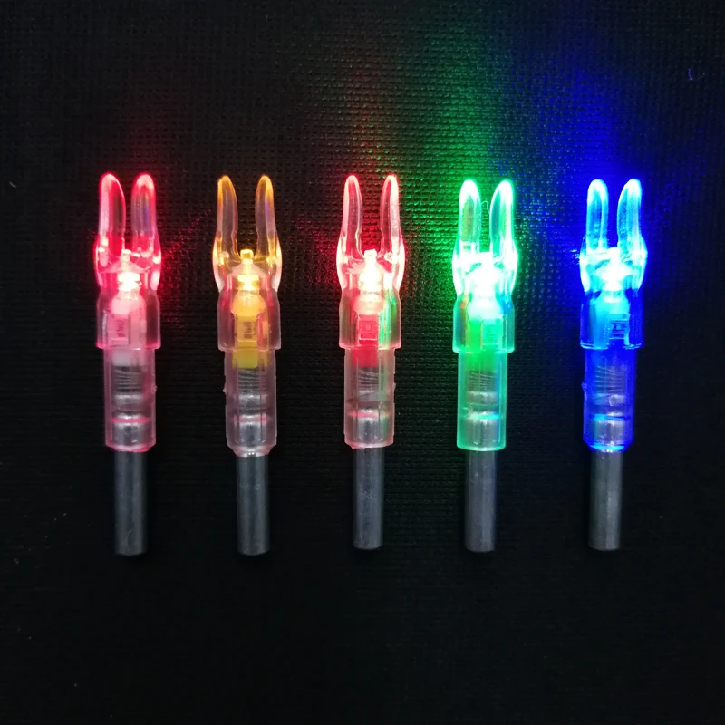 

3/6pcs Archery Automatically Lighted Nocks Bow String Activated LED 6.2mm Arrow Nock Tail For Arrow Shafts Hunting