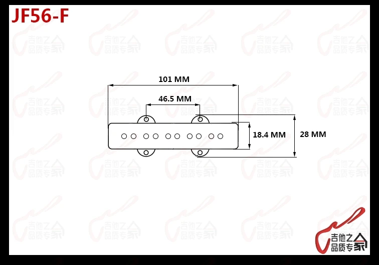 1 Set High Quality  GuitarFamily Ceramic 5 Strings Bass Pickup For Jazz ( #0664 ) Made In Korea