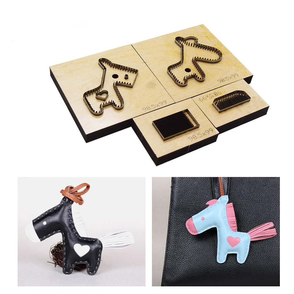 

Japan Steel Blade Wooden Die Cut Small Horse Key Chain Pendant For Women Bag DIy Leather Craft Punch Hand Tool