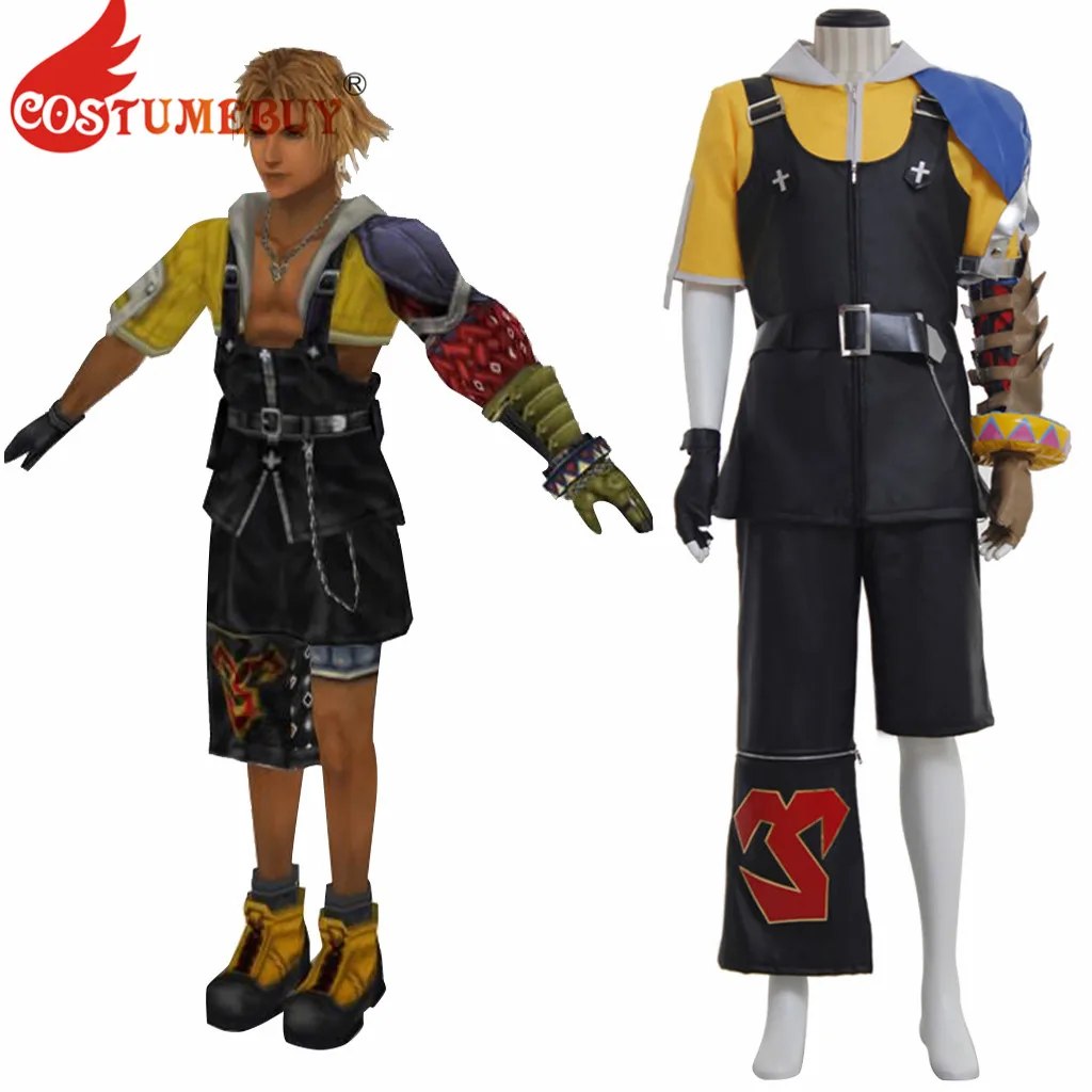 

CostumeBuy Game Final Fantasy X FF10 FFX Tidus Cosplay Costume custom made Halloween Carnival