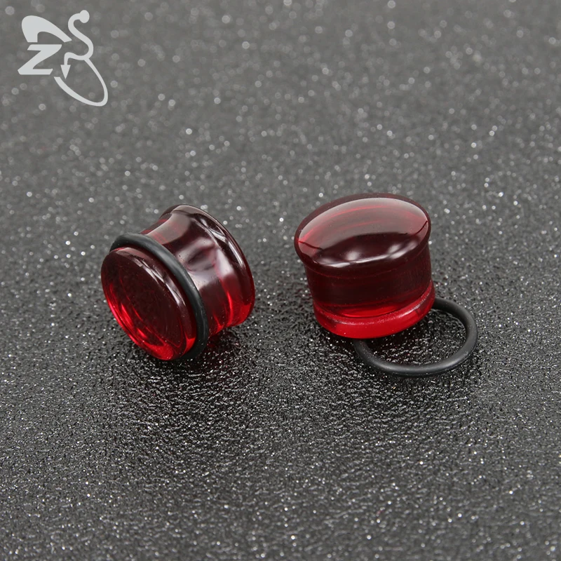 ZS Class Ear Plugs Tunnel Piercing Body Jewelry 2pcs Ear Expander Gauges Flesh Tunnel 5-16MM Stretchers Double Flared Purple Men