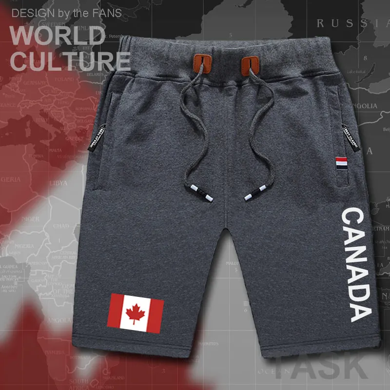 Canada Canadians mens shorts beach new men's board shorts flag workout zipper pocket sweat bodybuilding clothing brand CA CAN