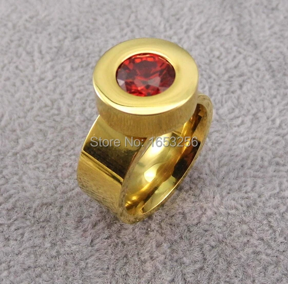 US  6-10#  (free 4 colour stone ) Gold Stainless Steel Ring CZ Stone Four Color Zircon Interchangeable  Fashion Bling Women