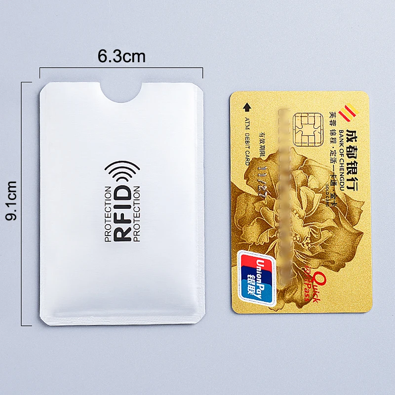 New Good quality Anti Rfid Blocking Reader Lock Bank Card Holder Protection Id Bank Card Case NFC Aluminium Credit Card Holders