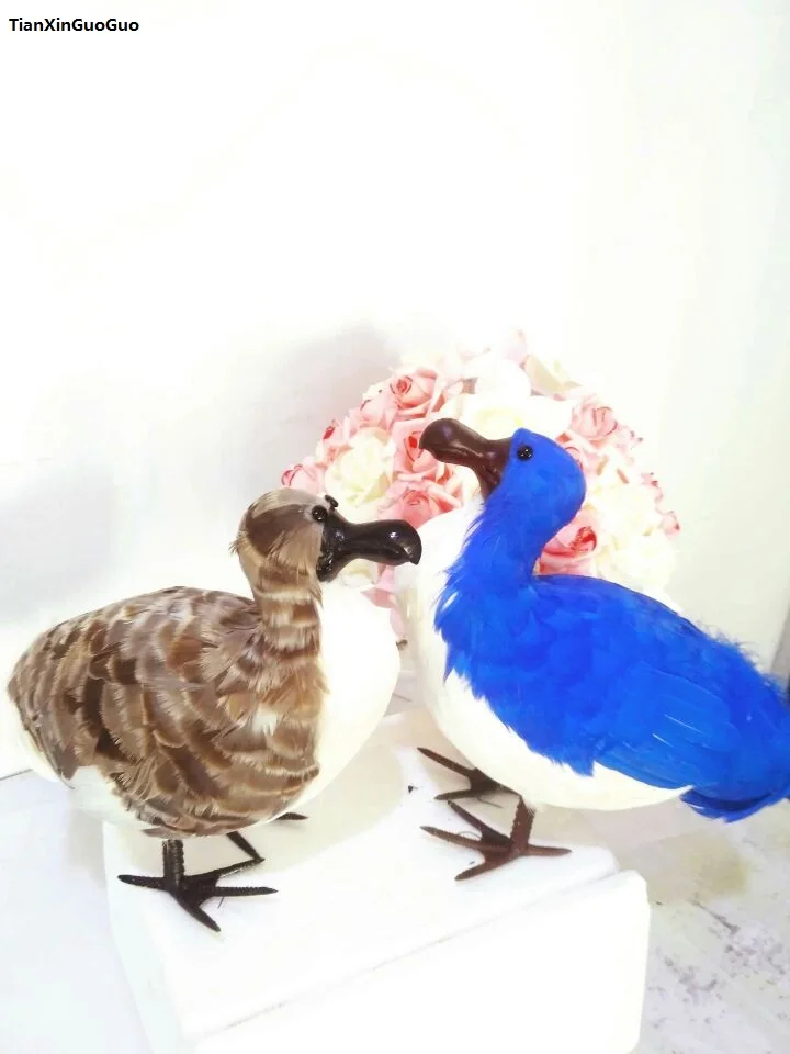 beautiful feathers bird simulation dodo bird large 32x25cm hard model,home garden decoration ornaments gift s1441