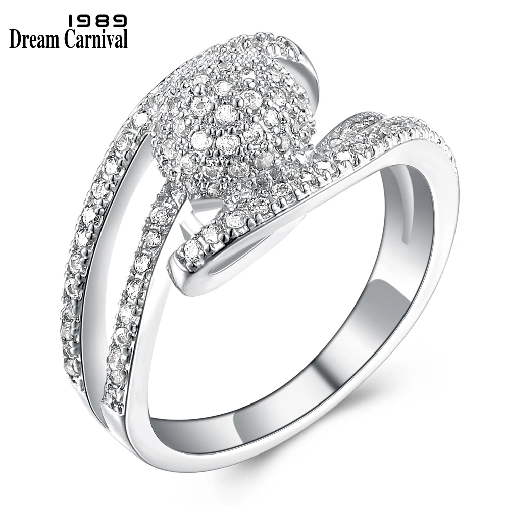 DreamCarnival1989 Elegant Micro Paved Setting Cubic Zircon Rings For Women Wedding Engagement Must Have Jewelry Hot Pick SJ20060