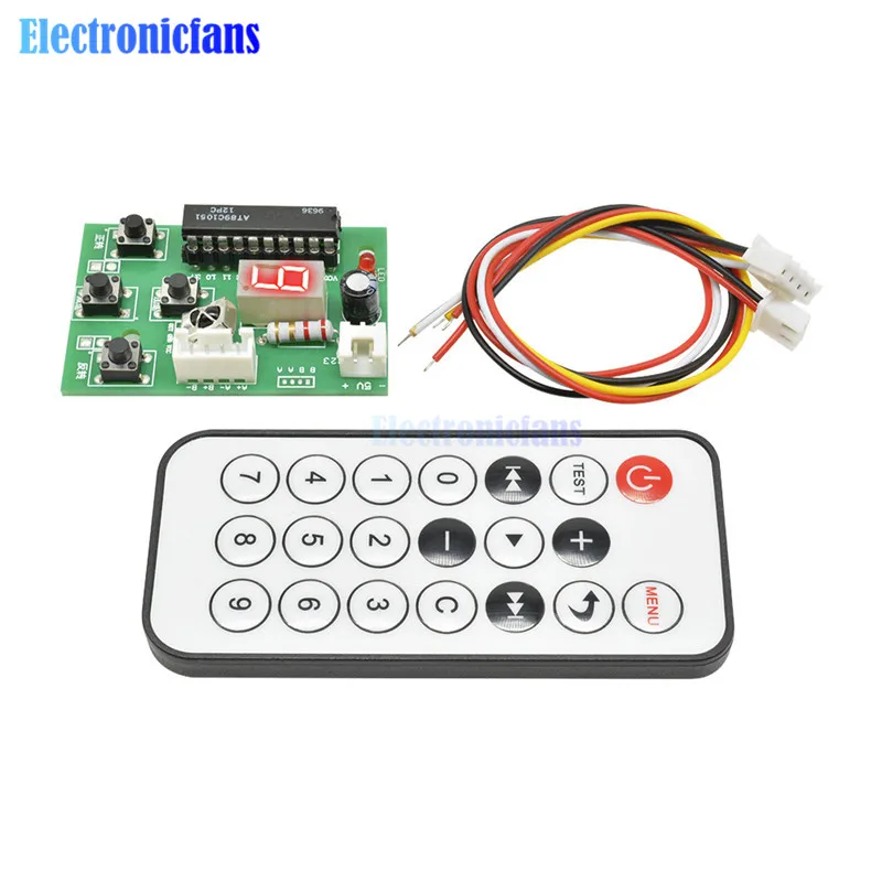 diymore Stepper Motor Driver Control Integrated Board 2-phase 4-wire Controller Speed Adjustable with Remote DC 4V-6V