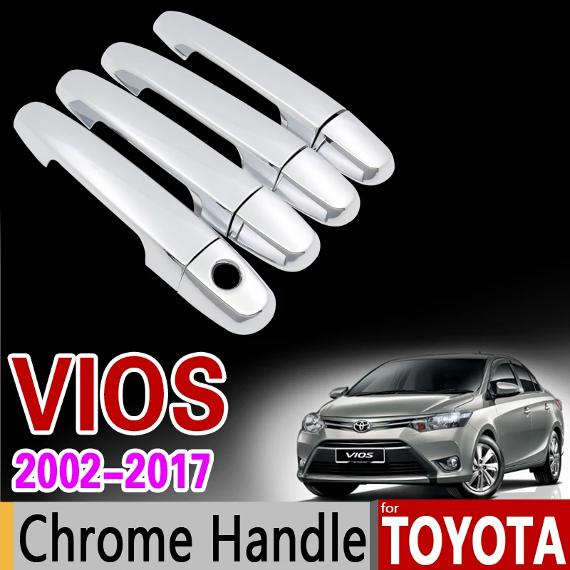 

Для Toyota VIOS 2002-2017 хромированная накладка на ручку XP40 XP90 XP150 Soluna Vios Belta 2008 2012 2014 аксессуары для стайлинга автомобилей