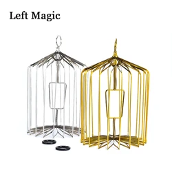 Gold & Silver Steel Appearing Bird Cage - Small Size (Dove Appearing Cage) Magic Tricks Magician Stage Illusions Gimmick Props