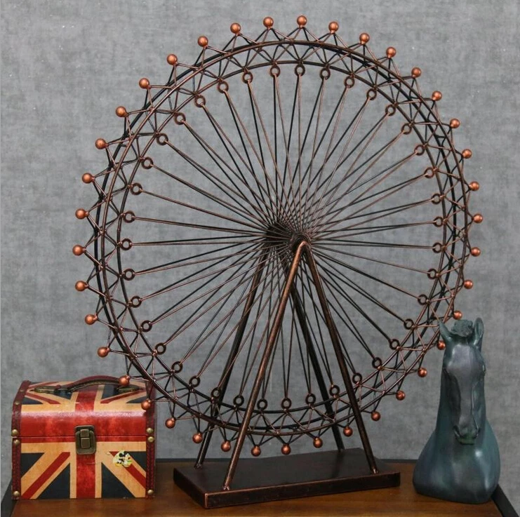 D creative Home Furnishing office room decor decoration style wedding Ferris wheel iron handicrafts