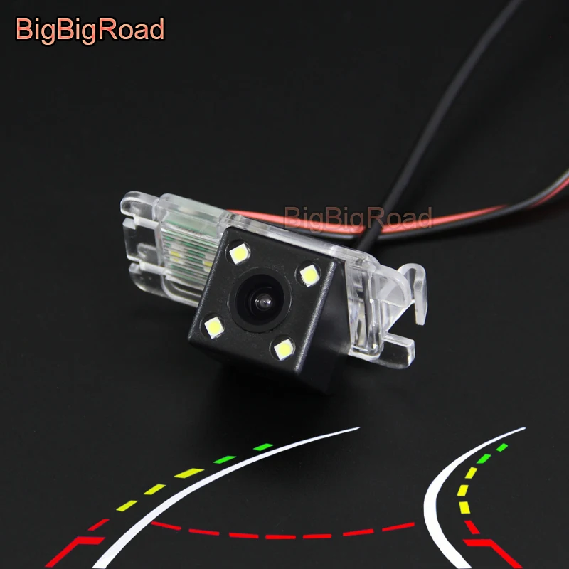 

BigBigRoad Car Intelligent Dynamic Tracks Rear View CCD Camera For Ford Fiesta S-Max S Max 2010 2011 Kuga Mondeo Focus Hatchback