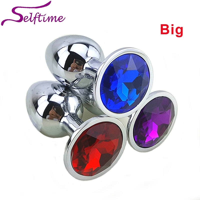 80 * 34 Medium Metal Anal Sex Toys For Woman & Man,  Stainless Steel Enticing Jewelry Butt Plug. Large Beads Products AS024M