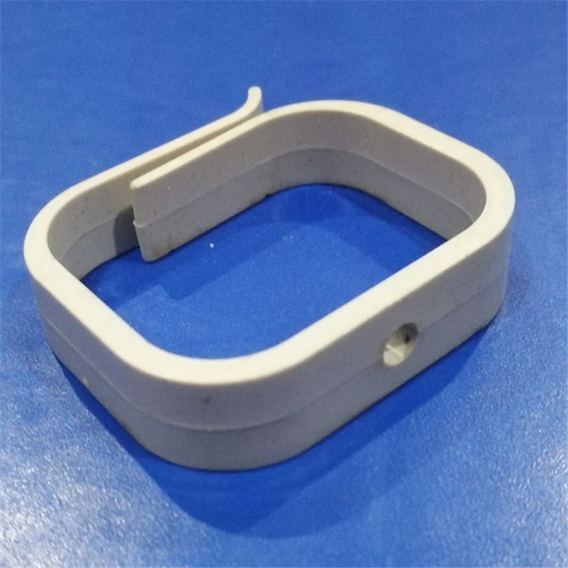 مدير الكابلات حلقة ثقب واحد مربع ABS البلاستيك لصندوق التوزيع إدارة الكابلات لخزانة الشبكة الأبيض 38*35*10 مللي متر 100 قطعة