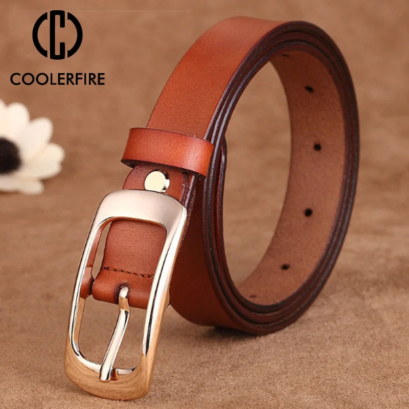 Hot New Designer Fashion Women's Belts Genuine Leather Brand Straps Female Waistband Pin Buckles Fancy Vintage for Jeans LB073