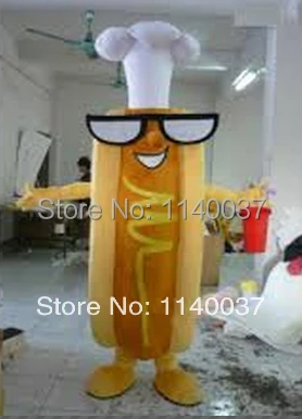 

Костюм-талисман шеф-хот-дог, маскарадный костюм на заказ, наборы для косплея, мультяшный маскотский костюм, карнавальный костюм, необычный костюм