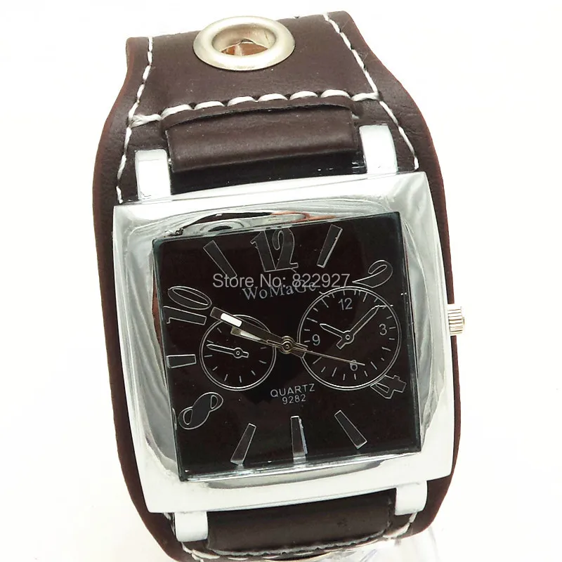 

PVC one patch leather belt,silver plating alloy case,two eye imprint dial,quartz movement,womage fashion l woman watch 9282