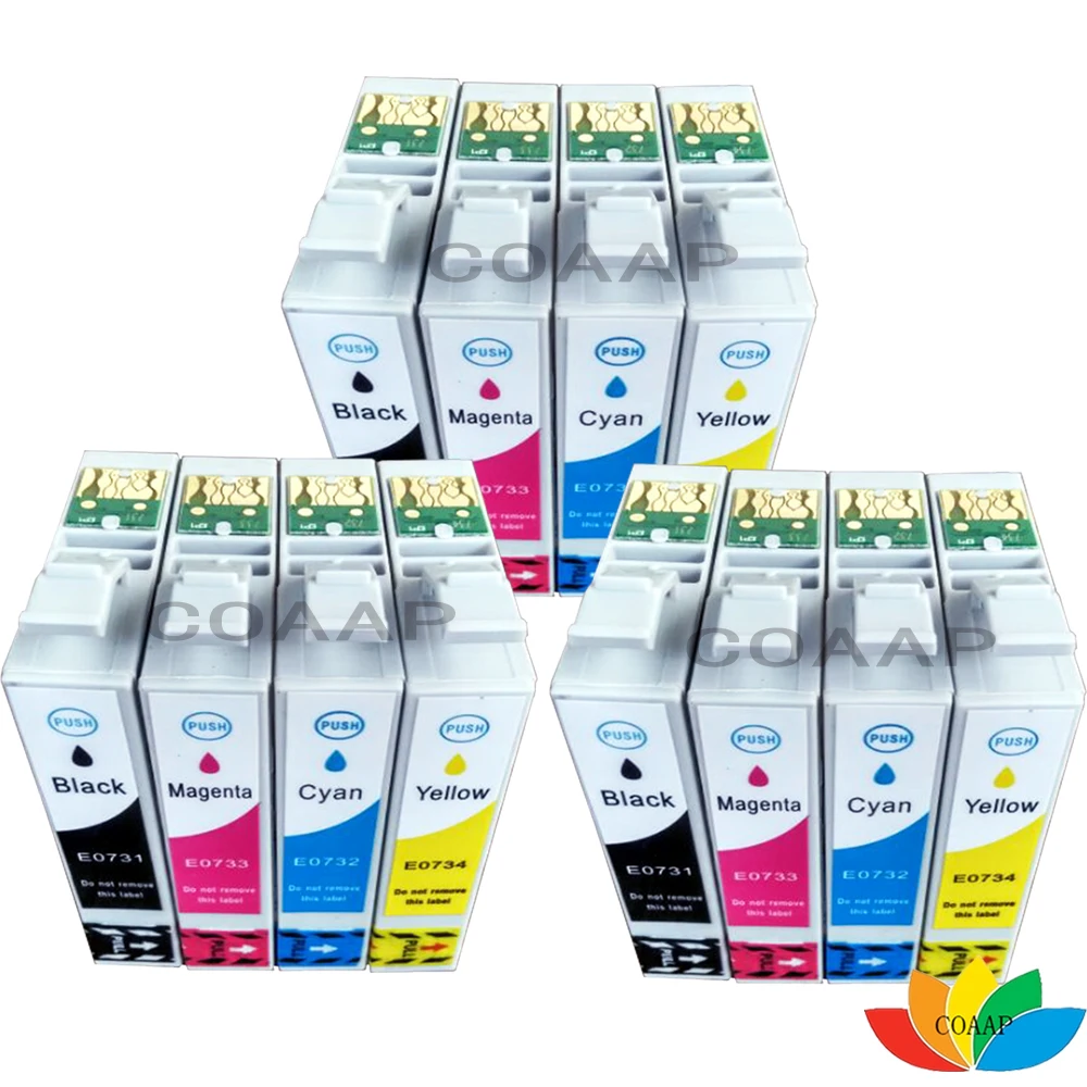 3 Sets T0731 T0731N compatible Ink Cartridge For Epson Stylus CX7300 CX8300 TX210 CX3900 CX4900 CX4905 CX5500 CX5600 CX7310