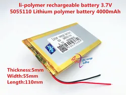 3.7 V lithium polymer battery 4000 mah large-capacity PDA tablet PC MID 5055110