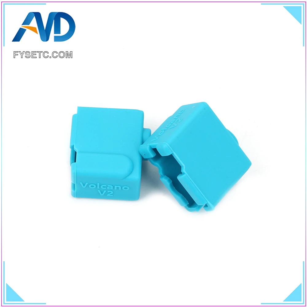 

2pcs Blue Volcano V2 Silicone Sock Volcano Heated Block J-head Hotend Bowden/Direct Extruder Block Cover 3D Printer Part