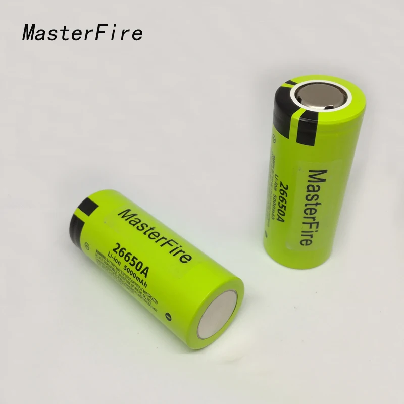 

MasterFire 4pcs/lot Original Battery For Panasonic 26650A 3.7V 5000mAh 26650 High Capacity Rechargeable Lithium Batteries Cell