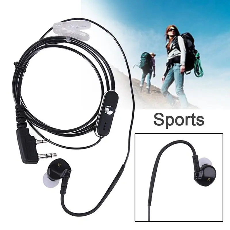 3.5mm 2.5m Earphone 2 PIN Headset With Microphone WalkieTalkie Game Music Business Headphone for Baofeng uv5R For Kenwood