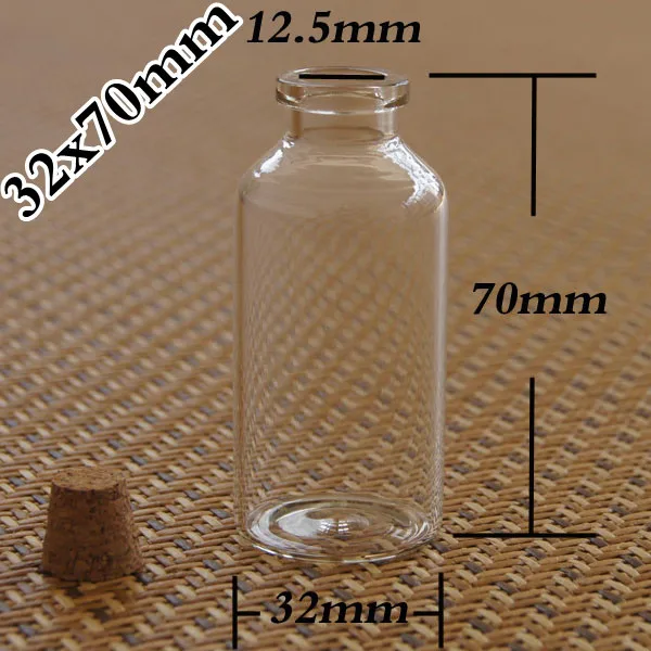 

empty 100pcs/lot factory wholesale very cute 35ml glass vials vial Glass Bottles small bottles with corks