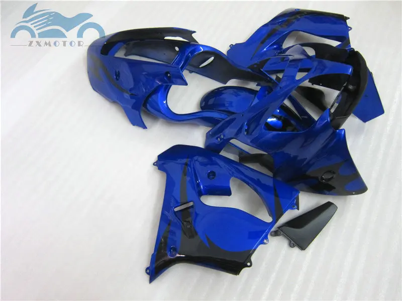 Custom full set fairing kits for KAWASAKI Ninja 2000 2001 ZX9R motorcycle sports fairings kit ZX 9R 00 01 black flames parts