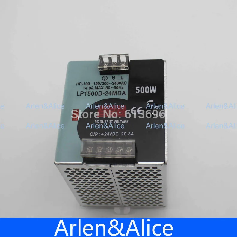 

500W 24V 20.8A Mini size Din Rail Single Output Switching power supply with voltmeter voltage display montior 100-240V input