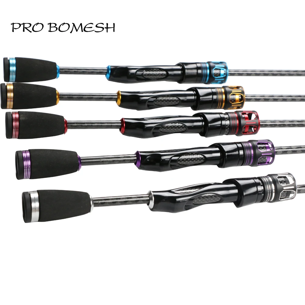 Pro Bomesh 1Set 52.8g Aluminum Locking Nut + 3K Carbon Tube Spinning EVA Handle Kit DIY Fishing Rod Pole Accessory