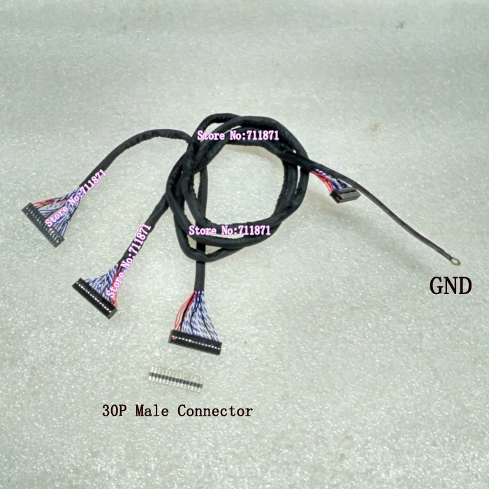 100cm 25cm 30P Female LVDS Screen Line Extension cord Male to Male 30P  Extension Connector 30P LCD Screen Cable Extend lengthen