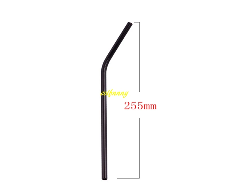 100pcs/lot 6*260mm Metal Straws Reusable 10.5 inch Colorful Stainless Steel Drinking Straw For 30oz cup Bar Tool C2704