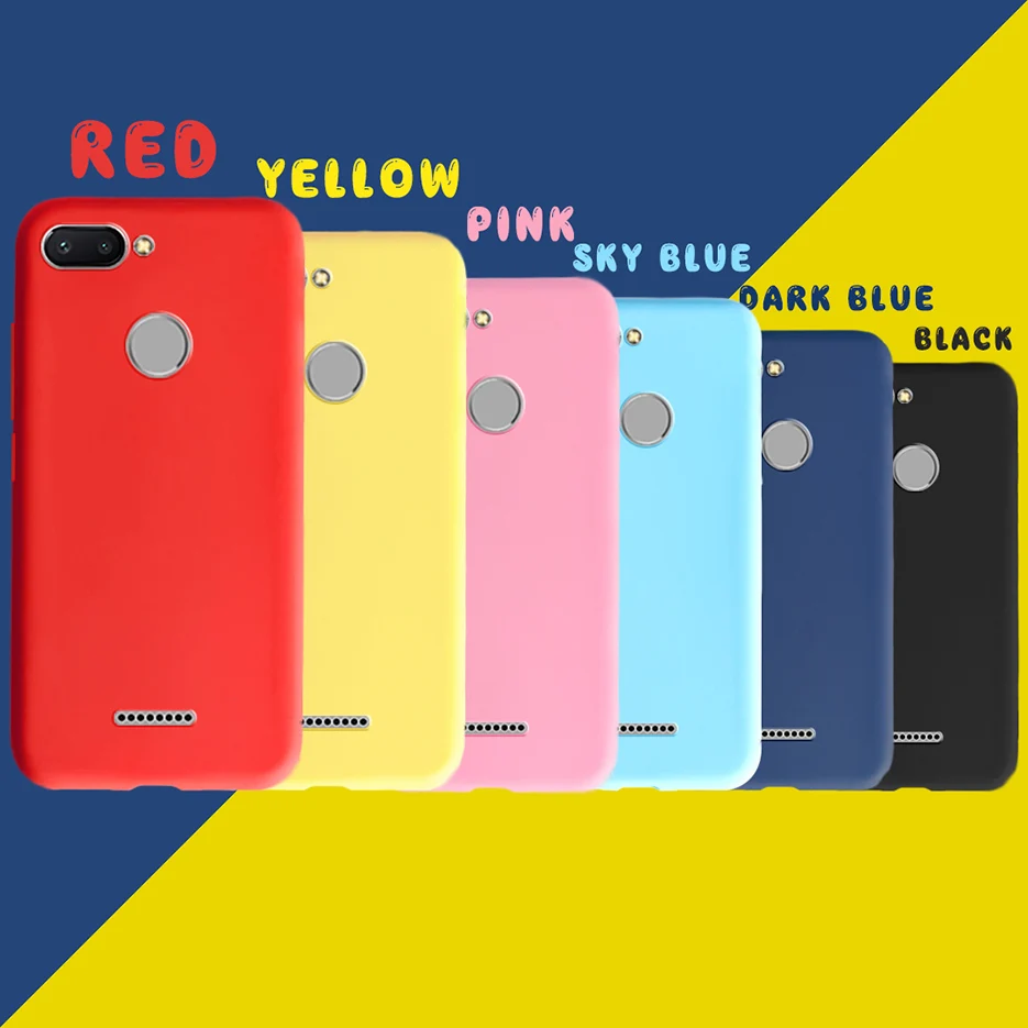 FOR Coque Xiaomi Redmi 6 Case Redmi 6 Back Cover Soft Silicone TPU Phone Case for Xiaomi Redmi 6 Redmi6 Funda Bumper For Redmi 6