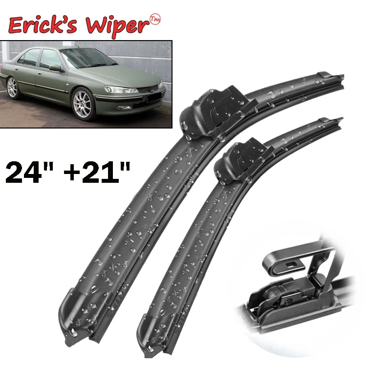 Erick\'s Wiper LHD Front Wiper Blades For Peugeot 406 2000 - 2004 Windshield Windscreen Clean Window Car Rain Brushes 24\