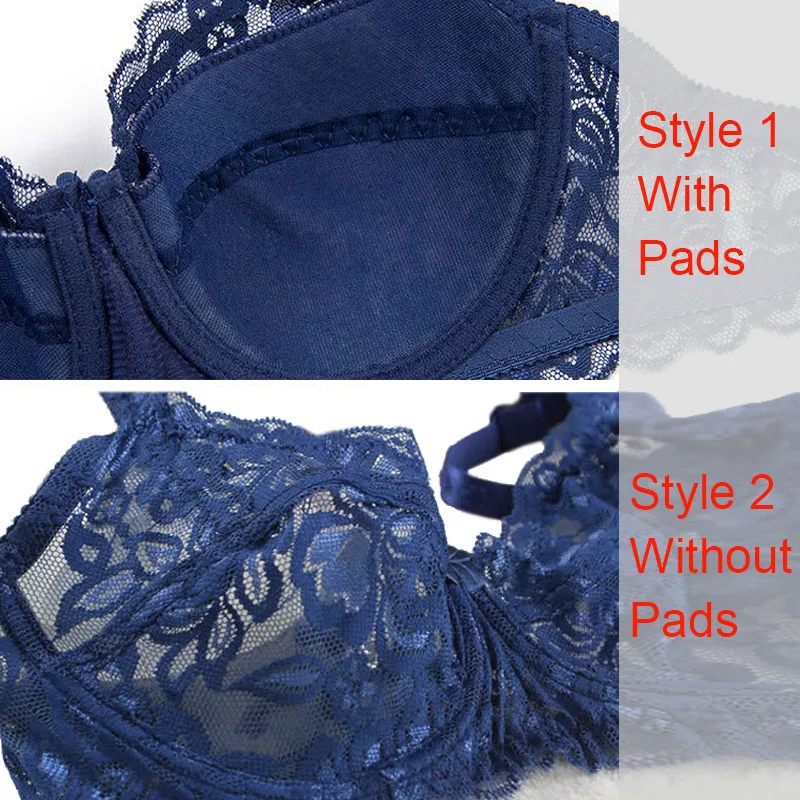Nové sexy krajkové bralette podprsenky pro ženy spodní prádlo push-up podprsenka ultra tenké pohodlné prodyšné podprsenky plus size dámské spodní prádlo bh - náhled 6
