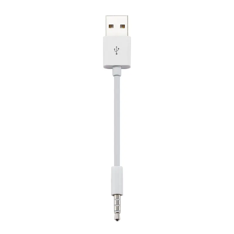 3.5mm Jack AUX to USB 2.0 Charger Data Sync Audio Adapter Cable for Apple iPod Shuffle 3rd 4th 5th 6th Gen MP3 MP4 Player