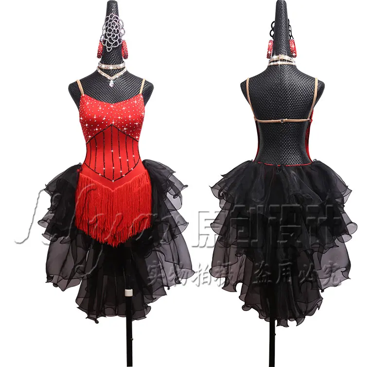 

latin dance dress Costume masquerade party Dance clothing competition clothing