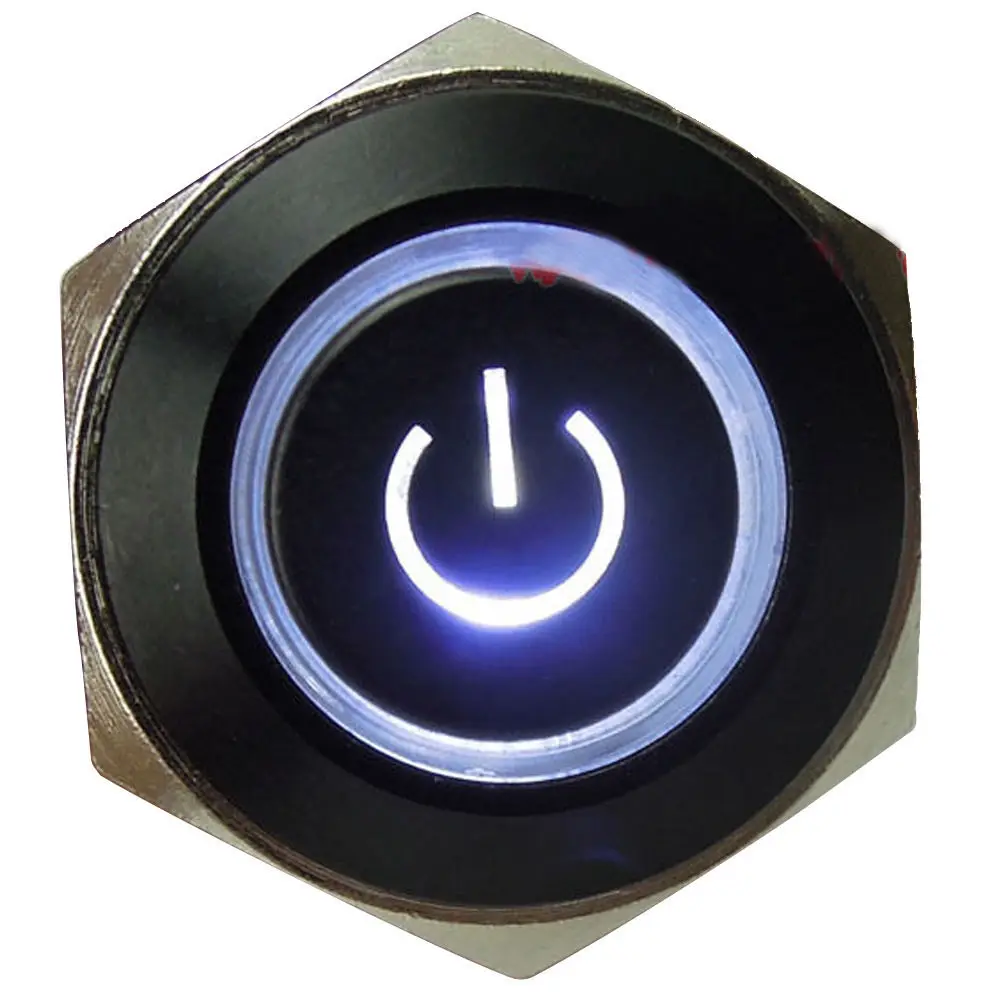 EE support  Black 12V 5A 19mm Colors LED Light Metal Push Button Toggle Switch Universal Car Accessories Sales