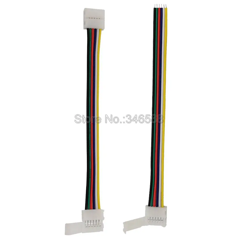 5pcs 6Pin 6-Pin RGB CCT LED Strip Connector 6 pin 12mm Width 1-Way or 2-Way Solderless Adapter for RGB+CCT LED Strip