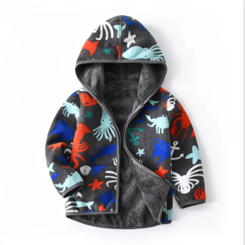 2-6T Blumen Alle Gedruckt Neue Mädchen Outwears Fleece für Winter Herbst Baby Jacken Mäntel Blumen Kinder Mädchen jacke – Detail 14