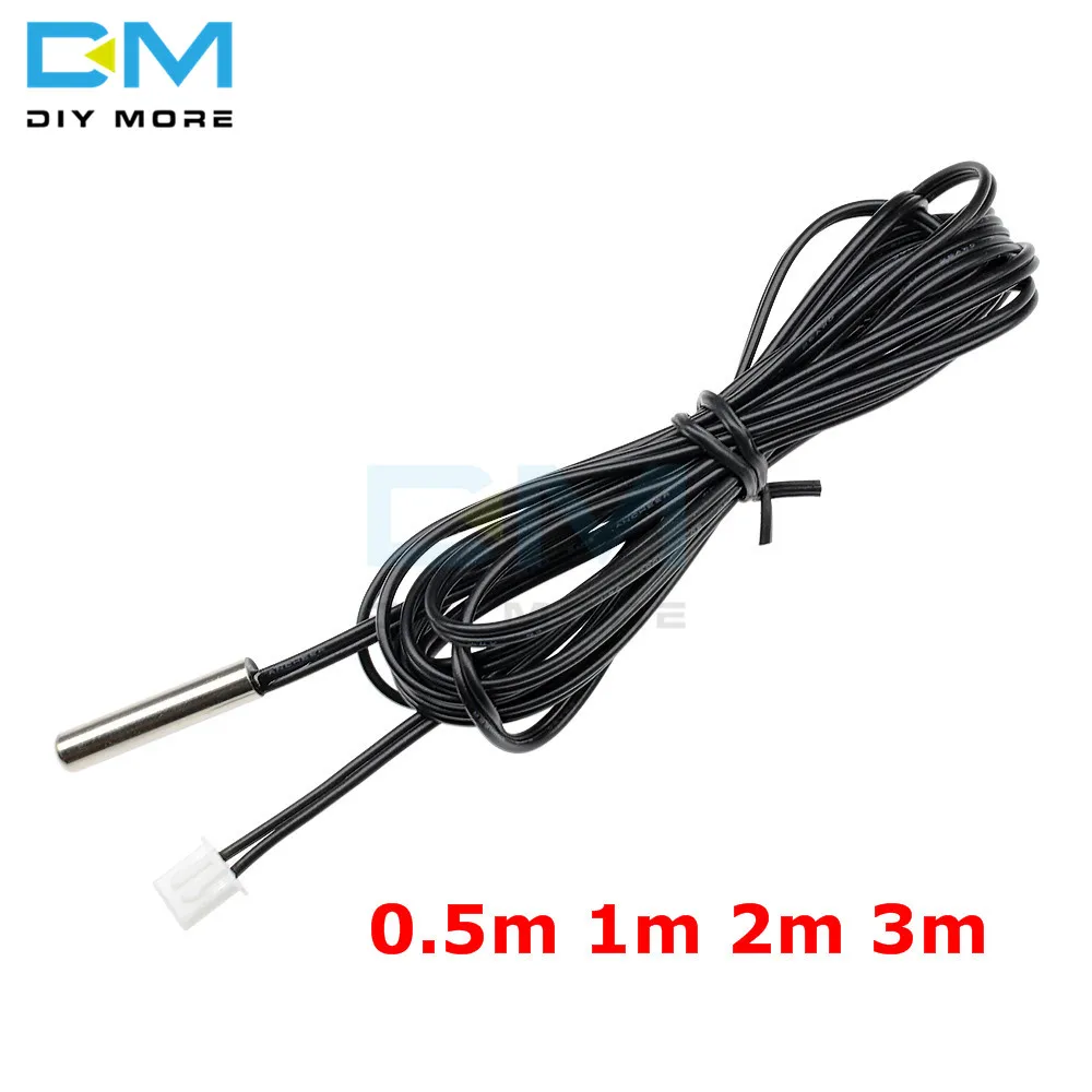 W1209 0.3m 0.5m 1m 2m 3m Waterproof NTC Thermistor Accuracy Temperature Sensor 10K 1% 3950 Wire Cable Probe For Arduino ADC