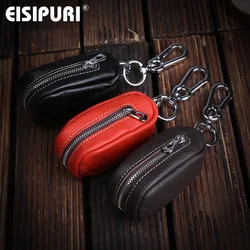 Men's Car Keys Wallets Genuine Leather Male Key Holder Organizer Housekeeper women Keychain Purse Key Ring Bag Keys Case Pouch