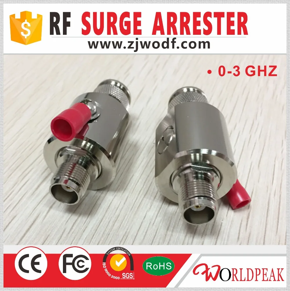 Free shipping 1pcs 0-3GHZ rf Lightning protector TNC male plug to TNC female jack surger arrester lightning arrestor