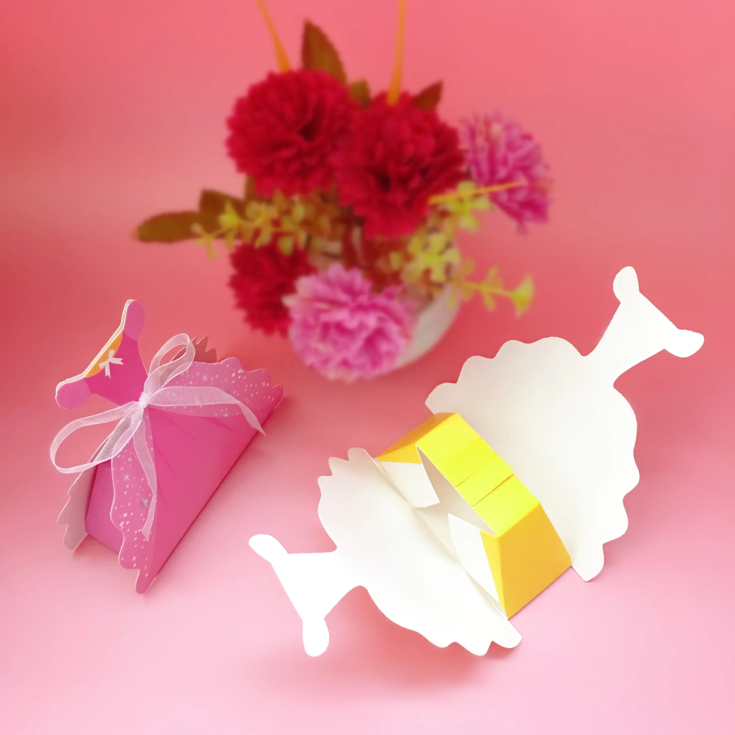 Wedding Gift Box Princess Candy Box Snow White Party Decorations Paper Candy Bag Baby Shower Kids Birthday Favor Boxes 50pcs