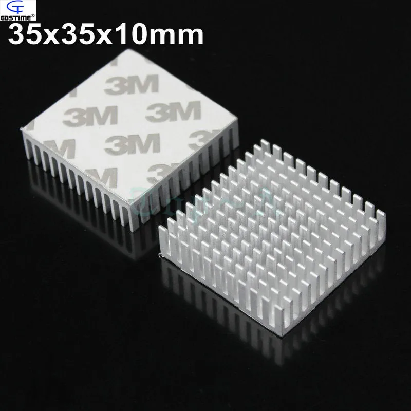 Gdstime 10 pcs North Bridge 35x35x10mm Aluminum Heasink IC CPU Chip 35mm x 35mm x 10mm Heat Sink Electronic