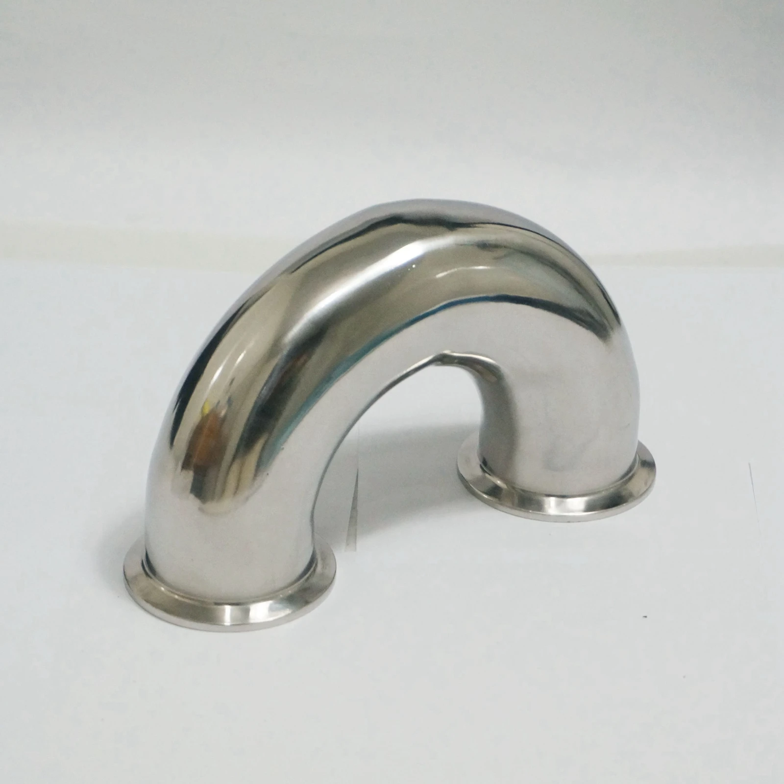 51mm O/D 304 Stainless Steel Fits Ferrule OD 64mm Sanitary Ferrule 180 Degree Elbow Pipe Fitting Tri Clamp