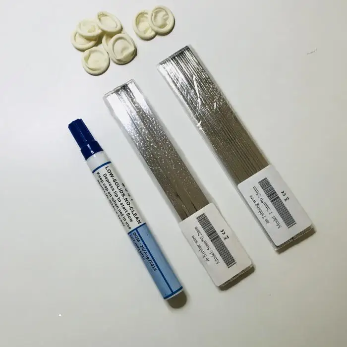 Allmejores Solar Cell Table Mat Kawat 10 M + Bus Bar Kawat 2 M + Flux Pen + Jari Tempat Tidur Bayi untuk panel Tenaga Surya/Solar Panel Terhubung Solder PV Pita