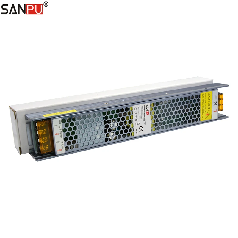 Imagem -06 - Sanpu-transformador de Iluminação Led Dimerizável em Transformador de 24v 8a 200w Triac e 010v Fonte de Energia 24v dc 220v e 230v