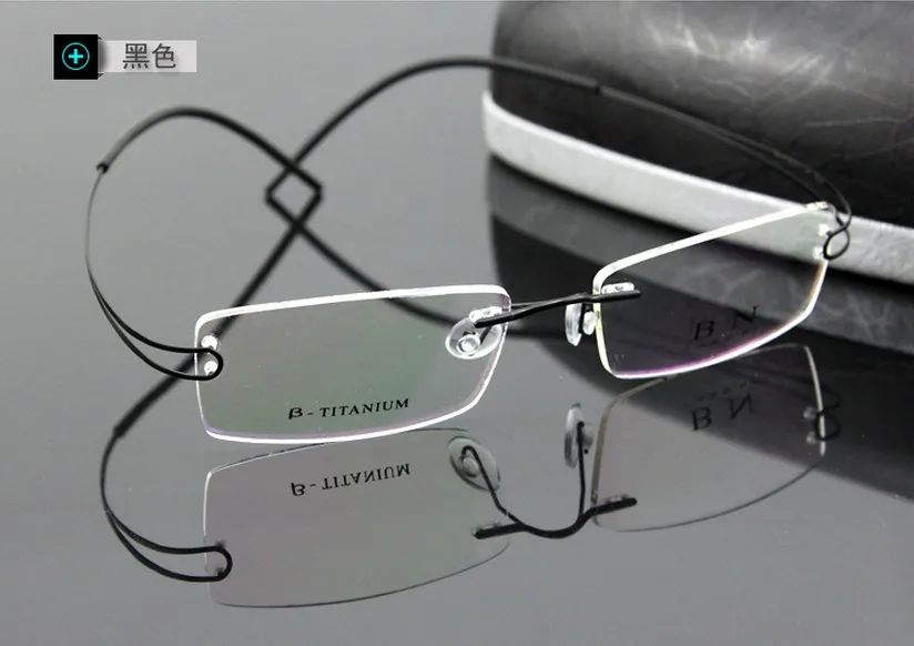 Pure Titanium Glasses Frame Eyeglasses Men Women Customized Prescription glasses Myopia Hyperopia Frameless frames fashion