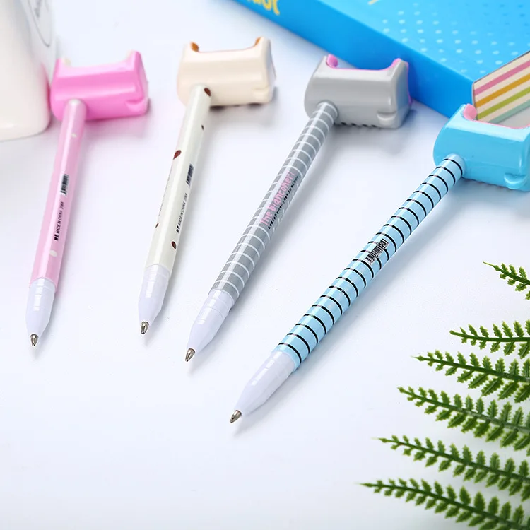 40 pcs Creative Cartoon Donkey Ballpoint Pen Learning Stationery Cute Student Giraffe Desk Office Hippos Signature Pen